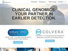 Tablet Screenshot of clinicalgenomics.com